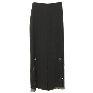 Adrianna Papell Evening Double Sheer Layer Culotte Pant 8 Embroidered EUC B49